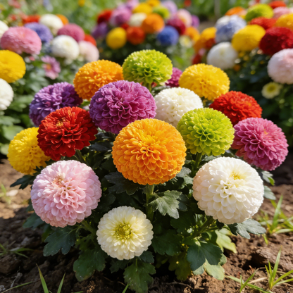 🏵️ Színes krizantémmagok – mint élő pingponglabdák a kertedben!