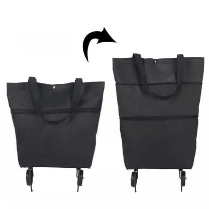 🛍️✨ Átalakítható bevásárlótáska – elrejti a kerekeket, 20 kg-ot bír, cipzárral bővíthető!