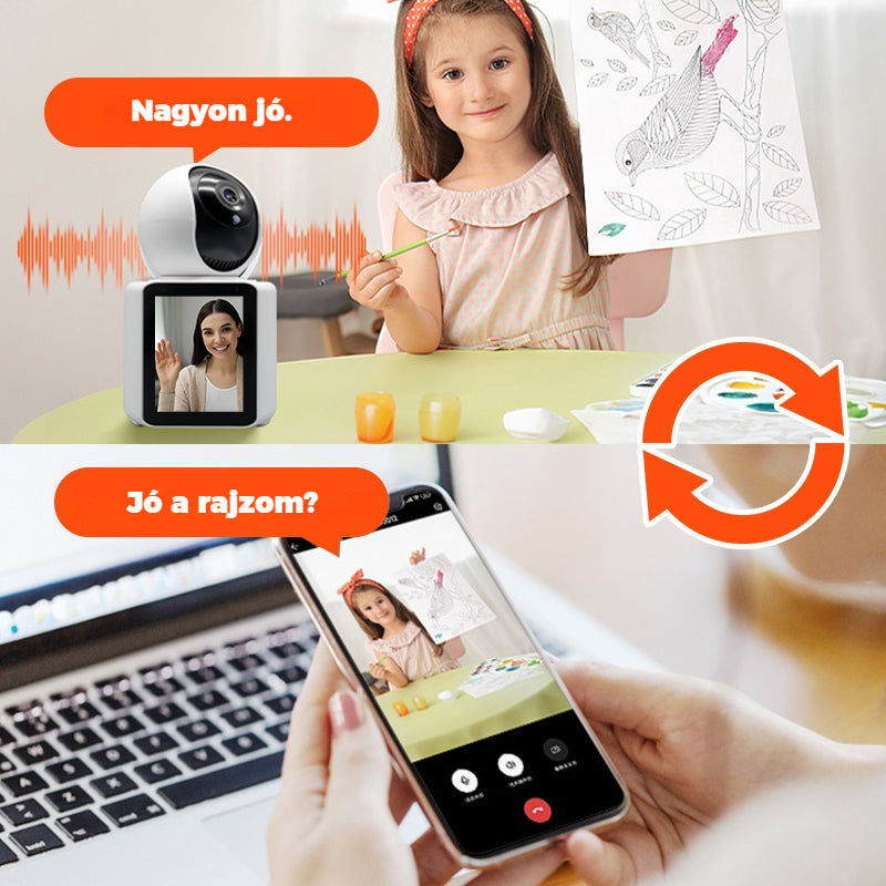 Ingyenes hívások SIM-kártya nélkül 🎉360°Smart biztonsági kamera 🤖 Intelligens kamerák hívásokhoz🔥🔥