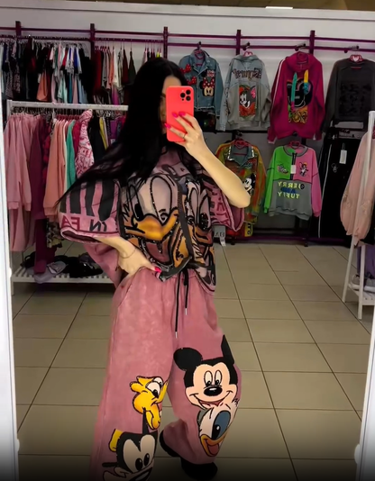 Donald kacsa és Mickey egér témájú felső és nadrág szett