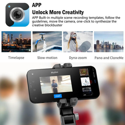 Okostelefon stabilizátor pálca 360°-os forgatás vezeték nélküli vezérlés kézi kihúzható szelfibot állvány
