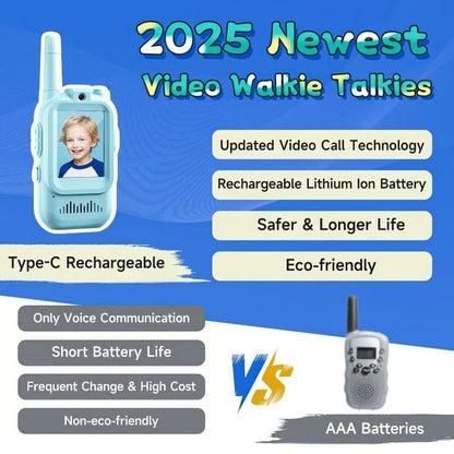 Újratölthető videós walkie-talkie-k gyerekeknek