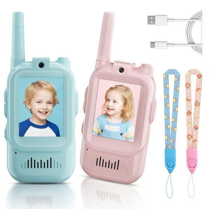 Újratölthető videós walkie-talkie-k gyerekeknek