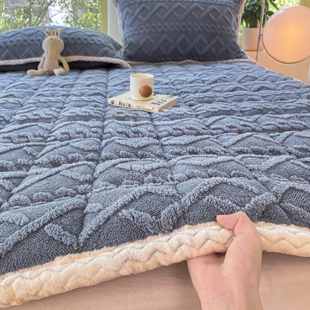 Twisted Jacquard plüss vastag kényelmes csúszásmentes matracbetét