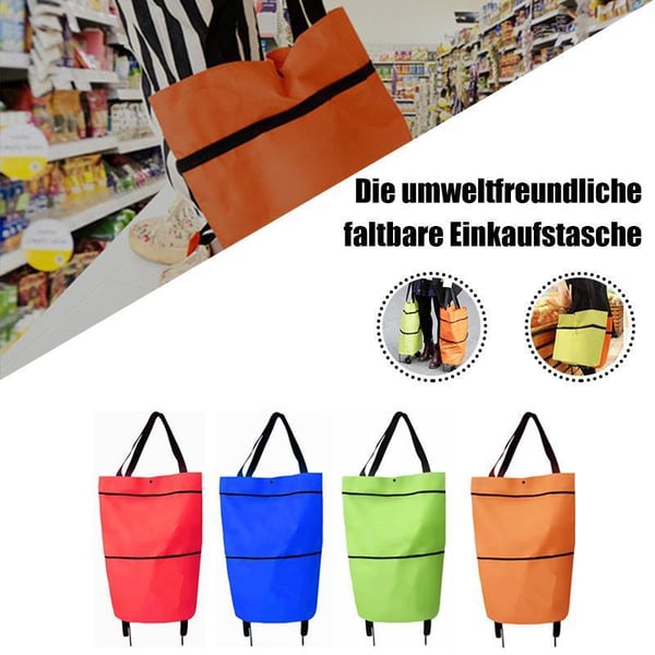 🛍️✨ Átalakítható bevásárlótáska – elrejti a kerekeket, 20 kg-ot bír, cipzárral bővíthető!