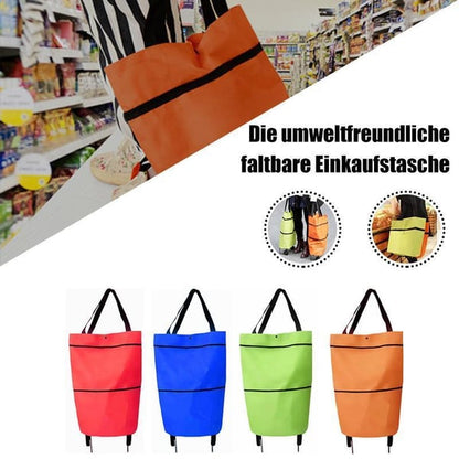🛍️✨ Átalakítható bevásárlótáska – elrejti a kerekeket, 20 kg-ot bír, cipzárral bővíthető!